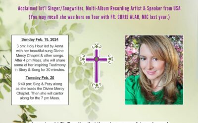 Lenten Holy Hour & More With Anna Nuzzo | 18th & 20th February, 2024